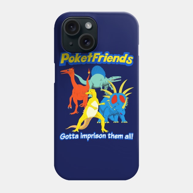 Poketfriends Gotta Imprison Them All! - Parody Anime Dragon 90's 2000's y2k Phone Case by blueversion