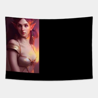 Beautiful Fantasy Elf Warrior Tapestry