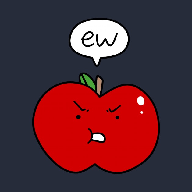 Red Apple Saying Ew by saradaboru