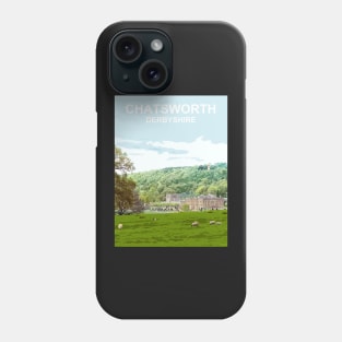 Chatsworth Derbyshire Peak District. Travel location poster Phone Case