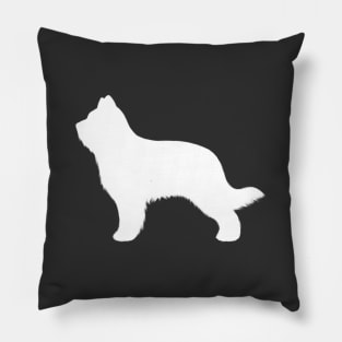 Briard Dog Silhouette Pillow