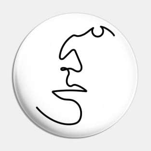 Poker Face | One Line Drawing | One Line Art | Minimal | Minimalist Pin