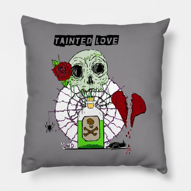 Tainted love 2.0 Pillow by Jimpalimpa