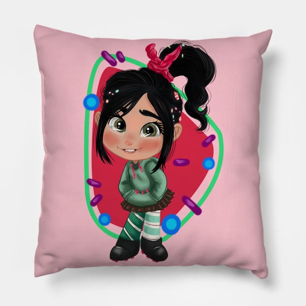 Vanellope Pillow by OCDVampire