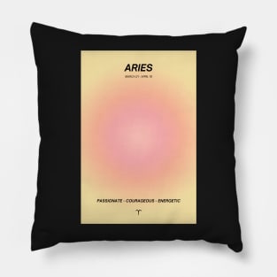 Aries Zodiac Sign Aura Pillow