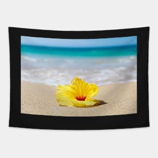 Yellow Sunshine Hibiscus Tapestry