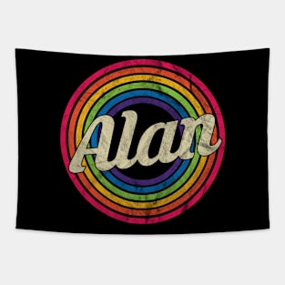 Alan - Retro Rainbow Faded-Style Tapestry