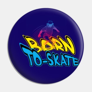 Skateboard Design, multi color design Pin