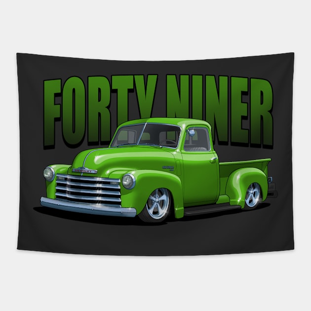 Custom 49 Chevy Pickup Truck Tapestry by candcretro