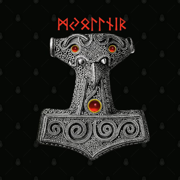 MJOLLNIR Hammer of the Thunder God Thor, Viking mythology by BulganLumini