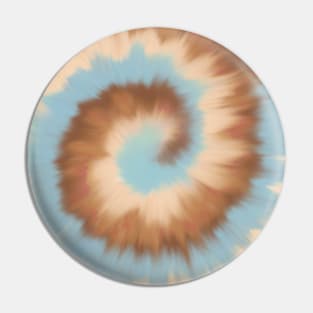 Blue and Brown Tie Dye Pin