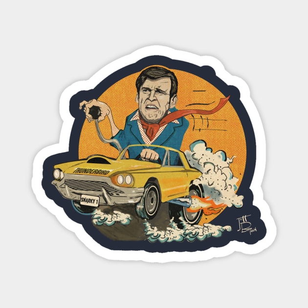 Hot Rod Paul Magnet by Jeff Brawn Illustration