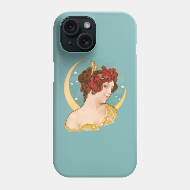 Dreamland, woman, new moon Phone Case by UndiscoveredWonders