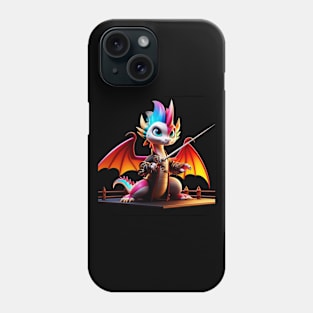 Rufie the Dragon - Fencing #29 Phone Case