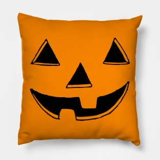 Basic Jack O Lantern Pumpkin Halloween Decor Pillow