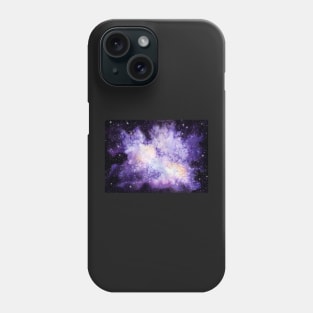 Watercolor Galaxy, Stars and Shine in Outer Space Phone Case