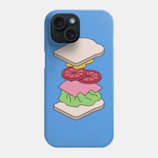 Exploded Sandwich Diagram.  Graphic Artwork Phone Case