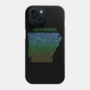 Arkansas State Outline Colorful Maze & Labyrinth Phone Case