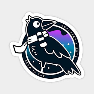 Crow in Northern Lights Magnet