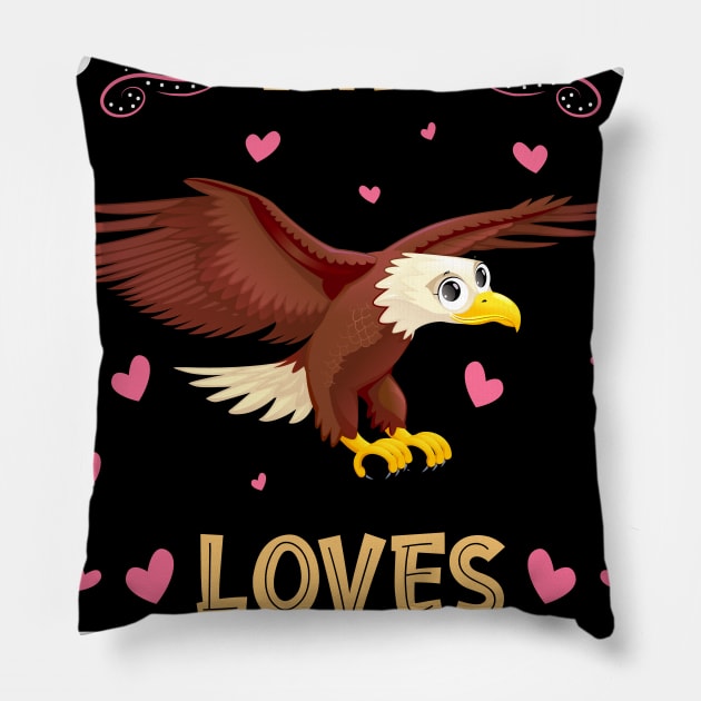 Just a Girl who Loves Eagles Gift Pillow by aneisha