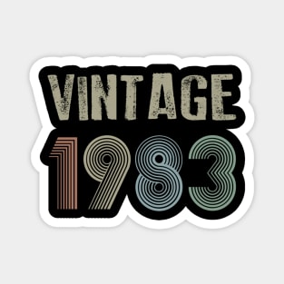 Vintage 1983 37th Birthday Gift Men Women Magnet