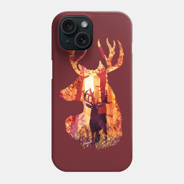 Evening Solace Deer Phone Case by DVerissimo