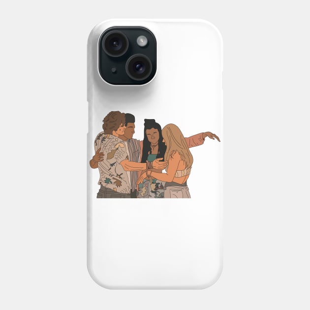 Outer Banks John B, Pope, Kiara, and Sarah Phone Case by raffitidsgn