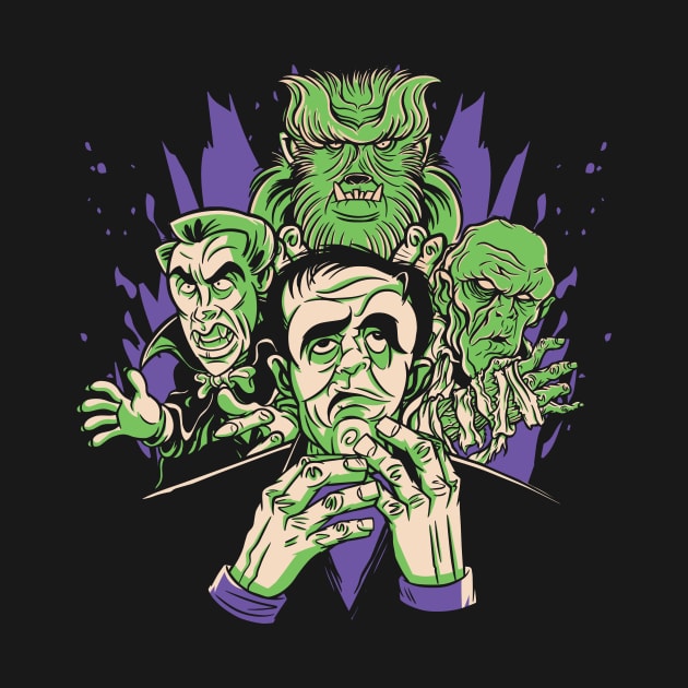 Vintage Classic Horror Monsters // Retro Halloween Mummy Frankenstein Vampire Werewolf Zombie by Now Boarding