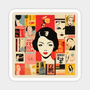 Montage of japanese cultural references to japan Magnet