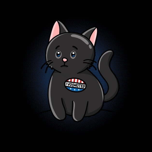 I Vomited Sticker I Voted Sticker Cat by mindeverykind