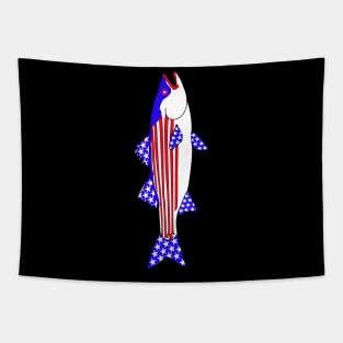 American Flag Striped bass The American Striper Tapestry