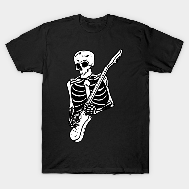 Skeleton Guitar Player - Skeleton Guitar - T-Shirt | TeePublic