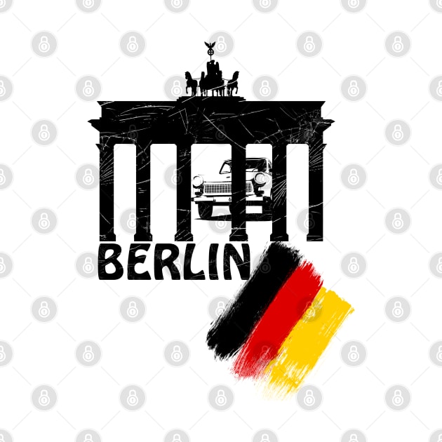 berlin, germany flag, trabant by hottehue