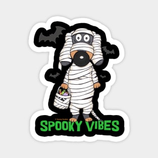 Funny Cute Halloween Mummy Spooky Vibes Magnet