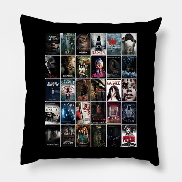 Horror Movie Wall Collage Pillow by Premium Nation