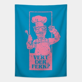 vert der ferk retrocolor - pink Tapestry