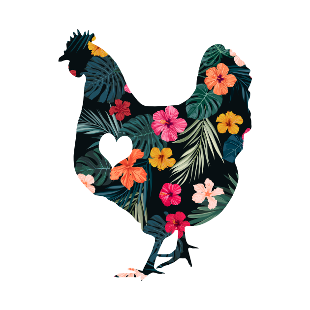 Discover Adore Flower Chickens - Chicken - T-Shirt