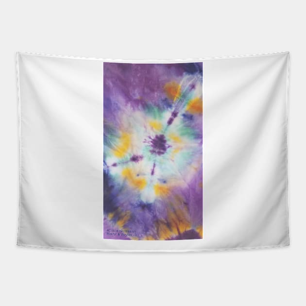 Purple and Pansies v2 Tapestry by ajbruner77