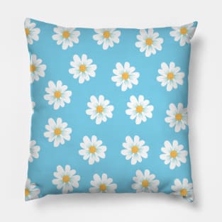 White flowers spring and summer vibe Pillow