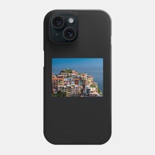 View on the cliff town of Manarola, one of the colorful Cinque Terre on the Italian west coast Phone Case