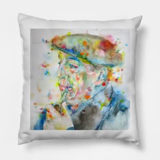 PABLO NERUDA - watercolor portrait.2 Pillow