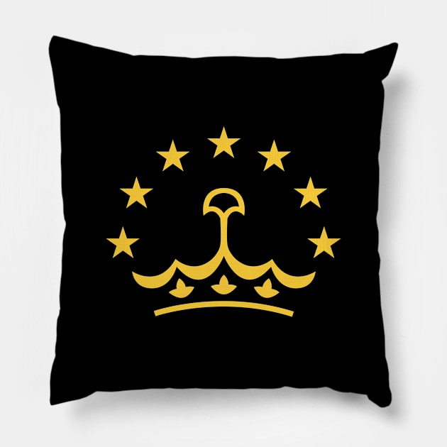 Tajikistan Emblem Pillow by Wickedcartoons