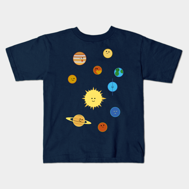 Cute planets (incl Pluto!) - Solar System And Planets - Kids T-Shirt ...