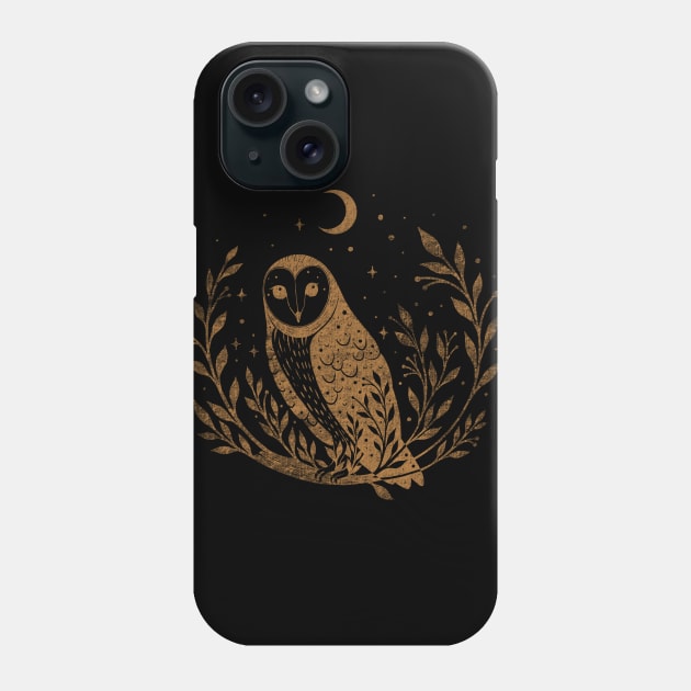 Owl Moon 2 Phone Case by Episodic Drawing