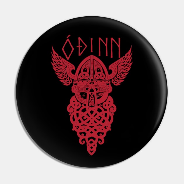 Odin Norse God Pagan Viking Mythology Allfather Pin by Blue Pagan