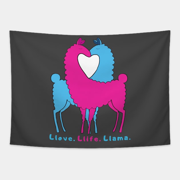 Llove Llife Llama Tapestry by Handy Unicorn