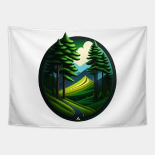 mountain forest road Tapestry