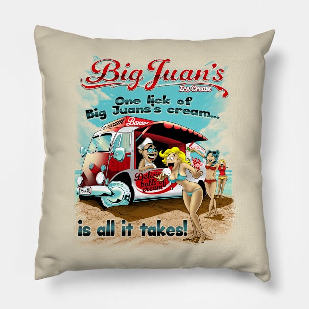 Big Juans Ice Cream Pillow by locoswagg