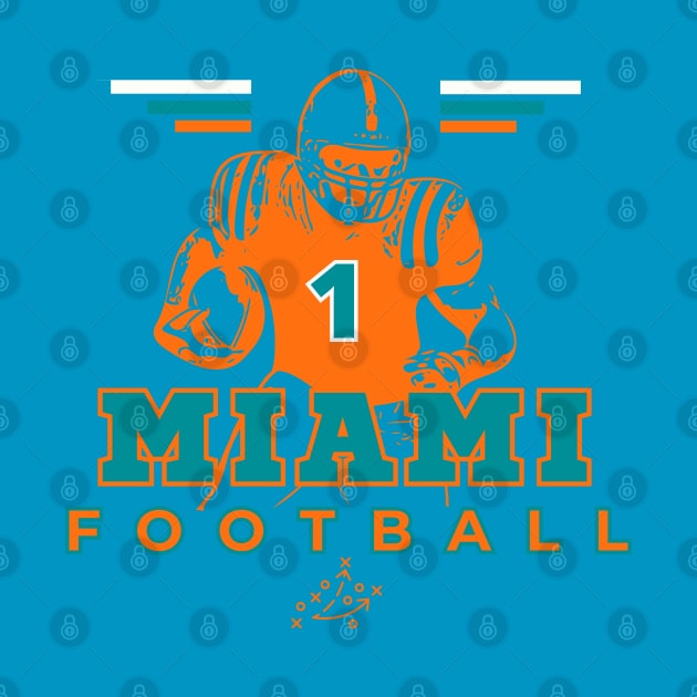 Miami Football Vintage Style by Borcelle Vintage Apparel 