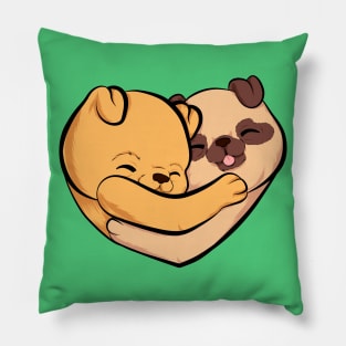 cute, funny and loving doggies Pillow